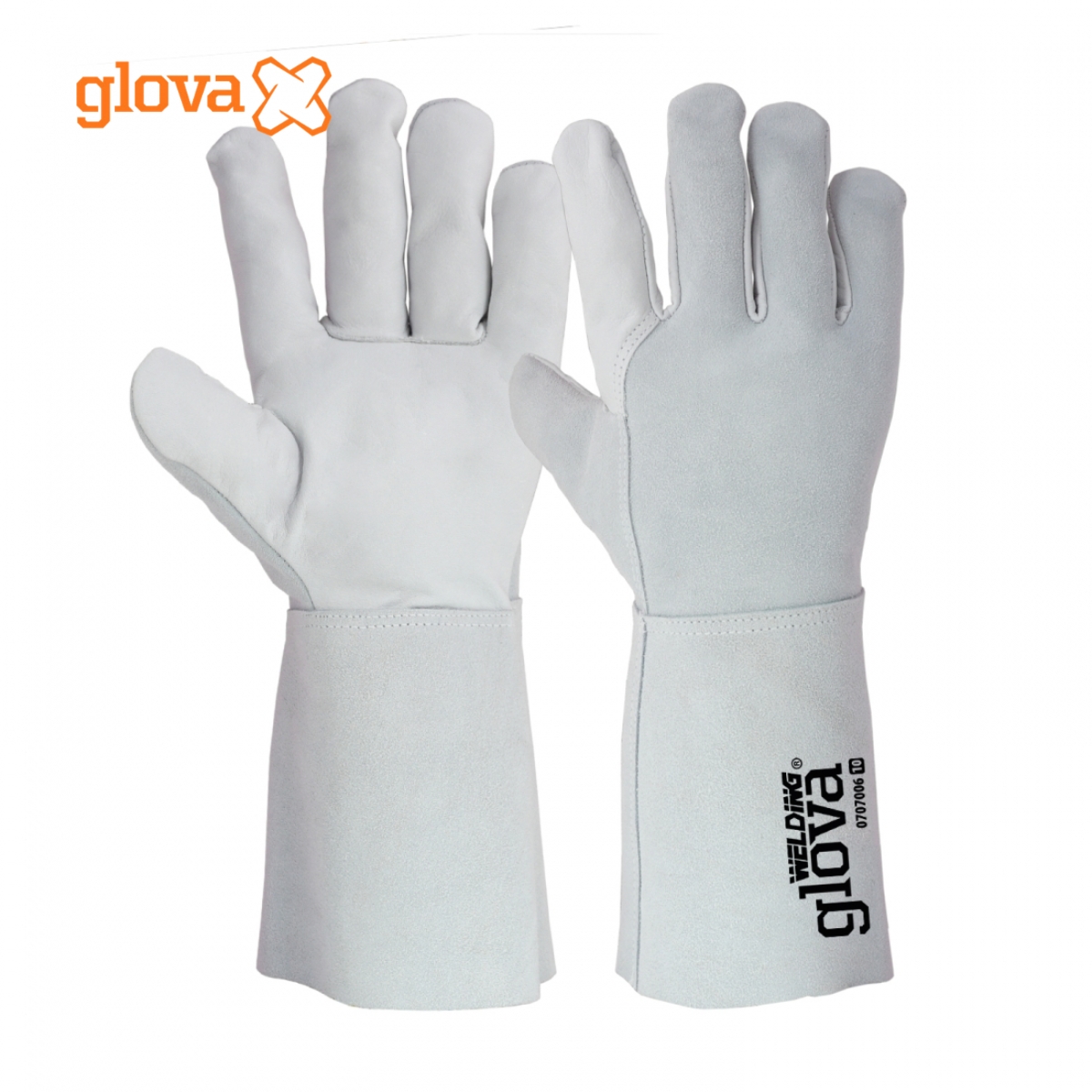 LUVA SOLDADOR MISTA BOVINO CINZENTA 35CM