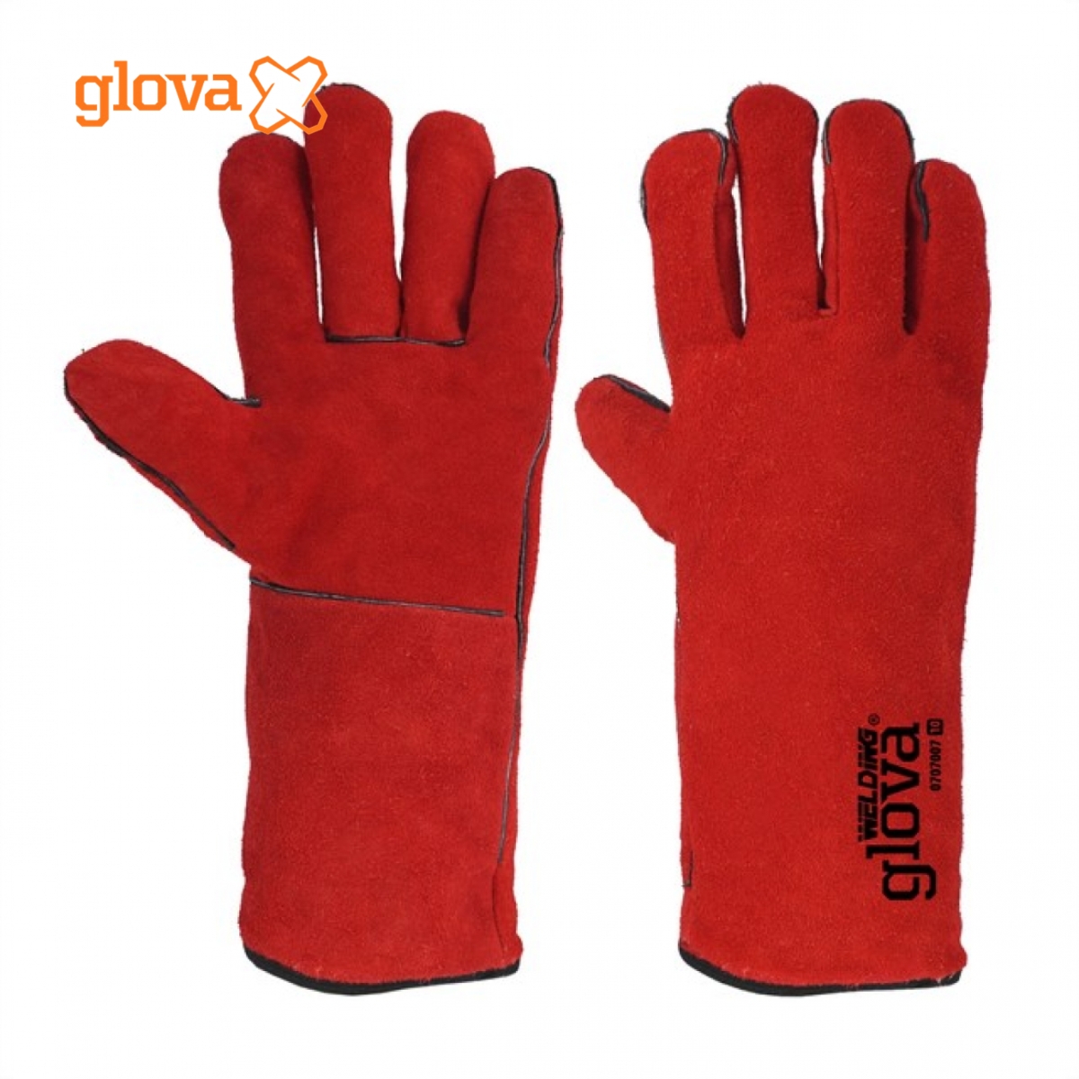 LUVA SOLDADOR CRUTE VERMELHO 35CM