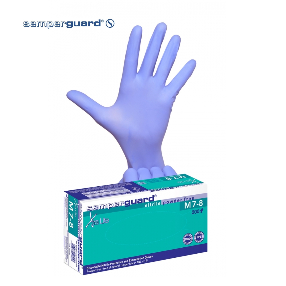 CAIXA 200 (S-L) / 180 (XL) LUVAS NITRILO SEM PÓ