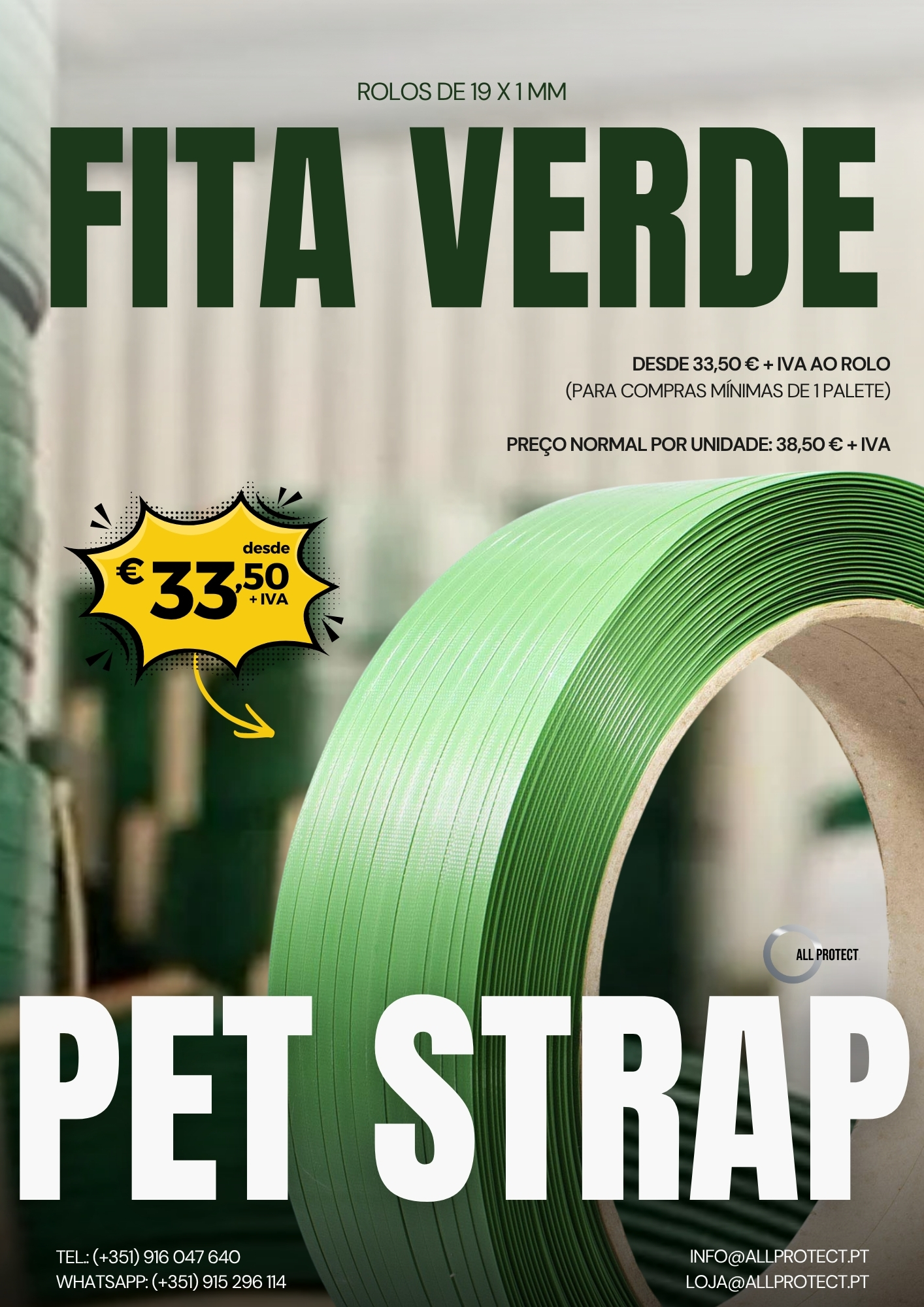 Pré-visualização do folheto Fita Verde PET Strap